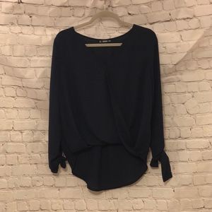 Navy Long Sleeve Top